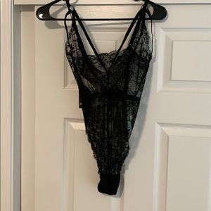 Strappy Lace High Leg Bodysuit